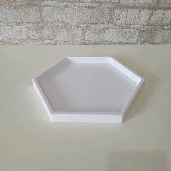 Alugue Bandeja Sextavada Branco