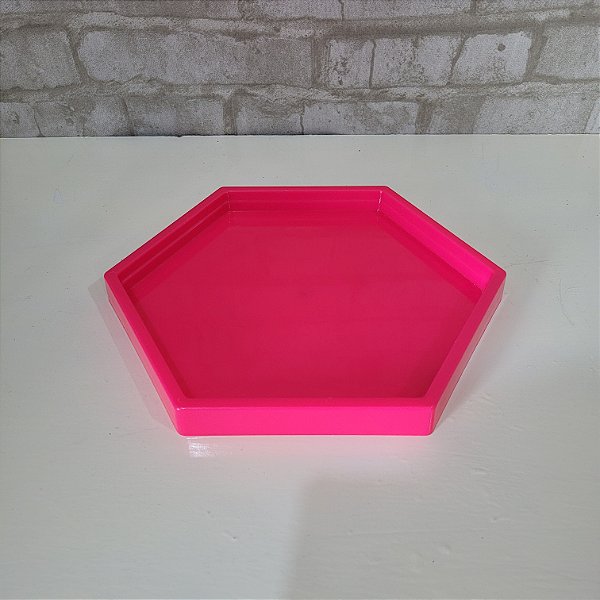 Alugue Bandeja Sextavada Rosa Pink