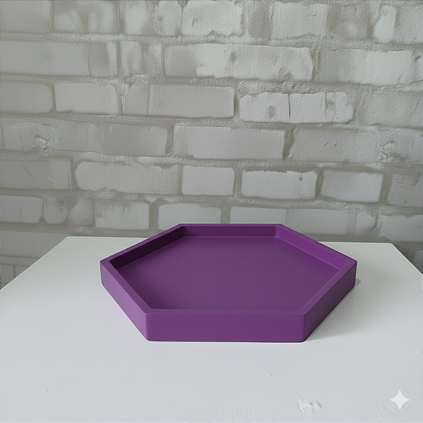 Alugue Bandeja Sextavada Roxo