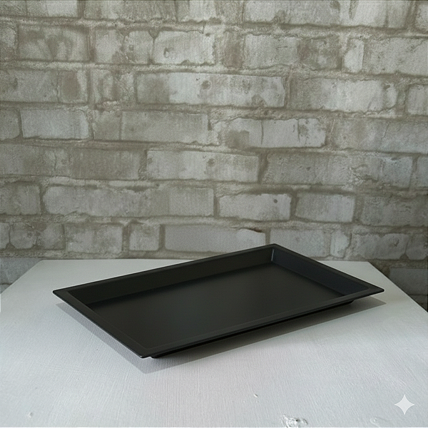Alugue Bandeja Retangular Preto