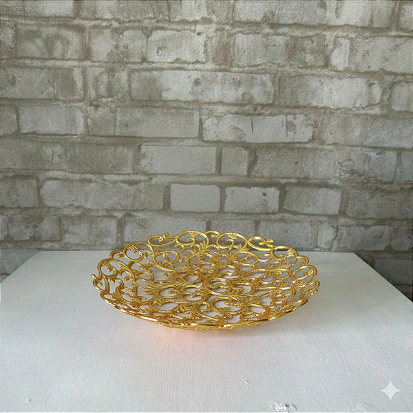 Alugue Bandeja Arabesco Dourado M