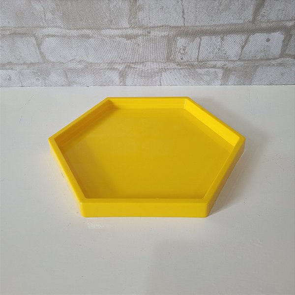 Alugue Bandeja Sextavada Amarelo