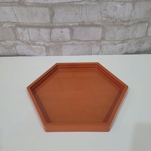 Alugue Bandeja Sextavada Terracota