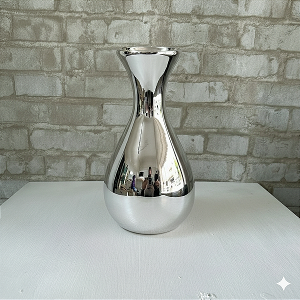 Alugue Mini Vaso de Porcelana Prata