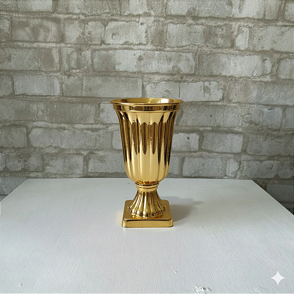 Alugue Vaso Grego Dourado Gold G