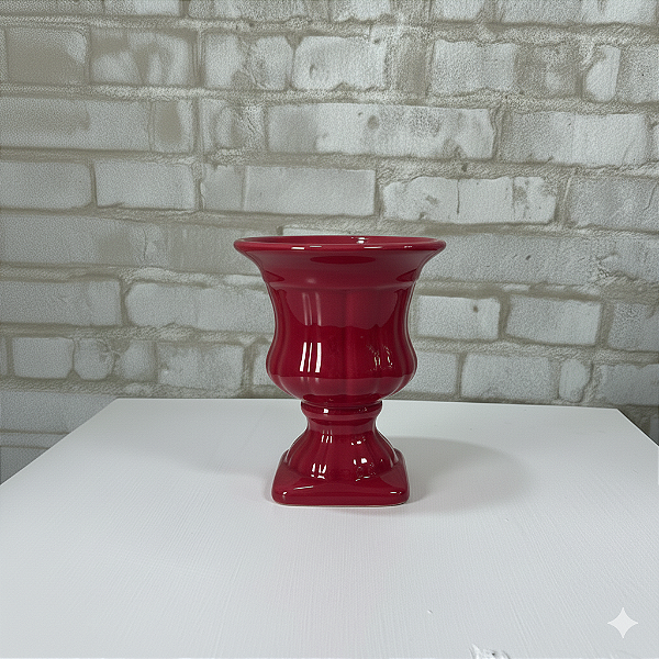 Alugue Mini Vaso de Porcelana Vermelho