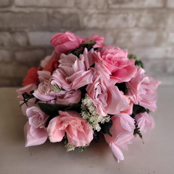 Alugue Arranjo de Flor Artificial G - Rosa Bebê