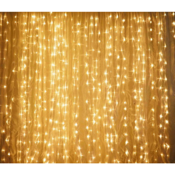 Algue Cortina de LED Branco Quente