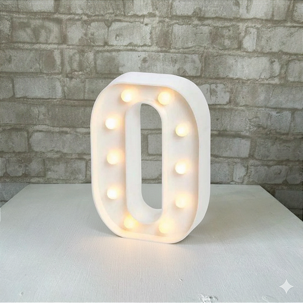 Alugue Número 0 de Mesa em LED (Pilhas não inclusa)