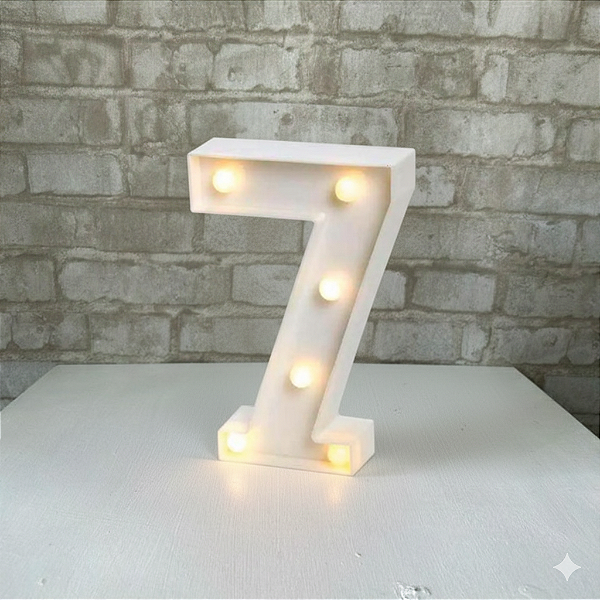 Alugue Número 7 de Mesa em LED (Pilhas não inclusa)