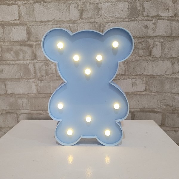 Alugue Ursinho de LED Lúminaria (Pilhas não inclusa) - Azul