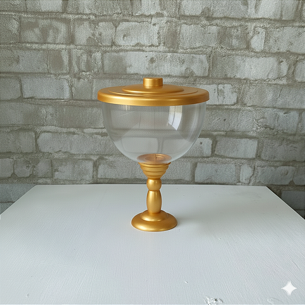 Alugue Baleiro Bomboniere Dourado