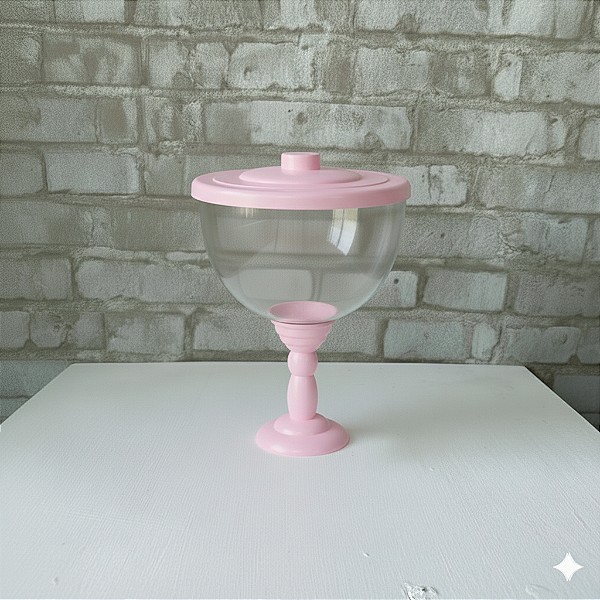 Alugue Baleiro Bomboniere Rosa Bebê