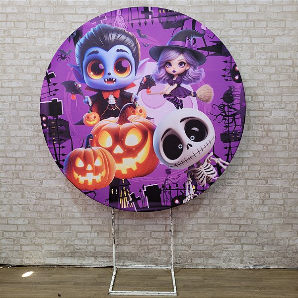 Alugue Estrutura Painel Redondo e a Capa do Tema Halloween ( Modelo 03)