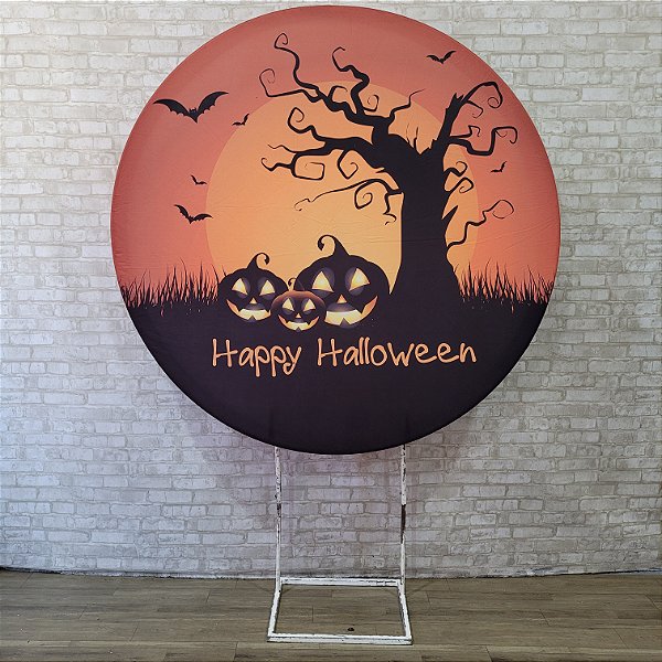 Alugue Estrutura Painel Redondo e a Capa do Tema Halloween ( Modelo 14)