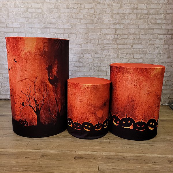 Alugue Trio de Cilindros e as Capas do Tema Halloween (Modelo 04)
