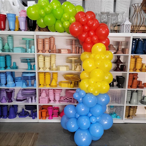 Compre Balão Para Festa Decoração 3 Metros Colorido em Camadas ( Cores Lisas )