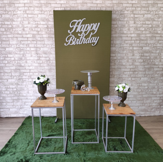 Alugue Tema para Festa Decoração Happy Birthday Verde Oliva ( Modelo 2 )