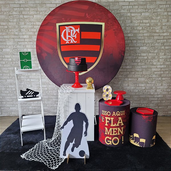 Alugue Tema Para Festa Decoração Flamengo Tecido ( Modelo 4 )