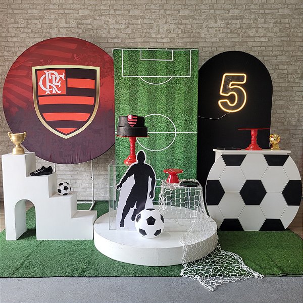 Alugue Tema Para Festa Decoração Flamengo Tecido ( Modelo 5 )