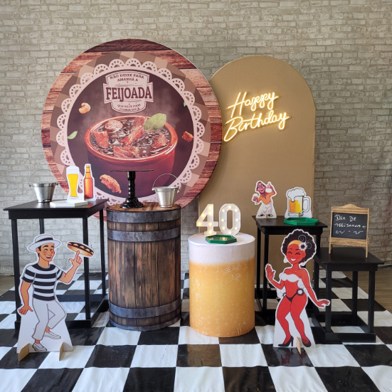 Alugue Tema Para Festa Decoração Feijoada Tecido ( Modelo 2 )