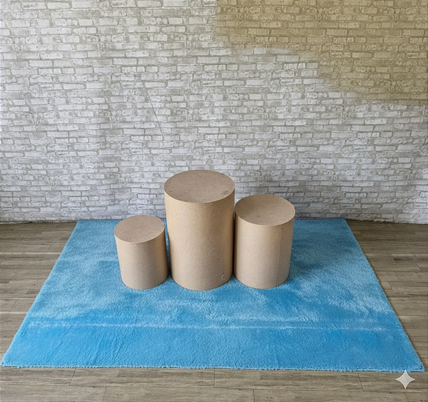 Alugue Tapete Pelucia - Azul Claro