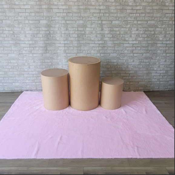 Alugue Tapete Pelucia - Rosa Bebê