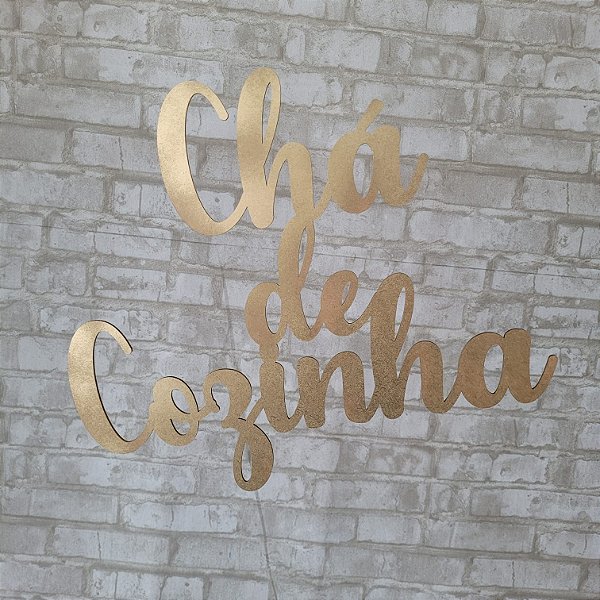 Alugue Elipse Chá de Cozinha de MDF - Dourado