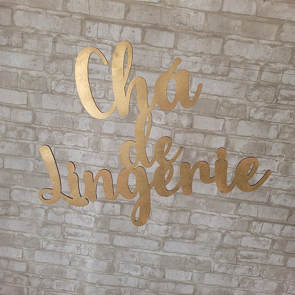 Alugue Elipse Chá de Lingerie de MDF - Dourado