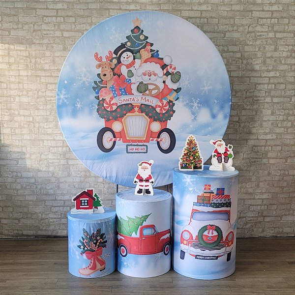 Alugue Tema Para Festa Decoração Natal Tecido ( Modelo 9 )