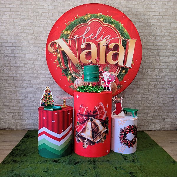 Alugue Tema Para Festa Decoração Natal Tecido ( Modelo 16 )