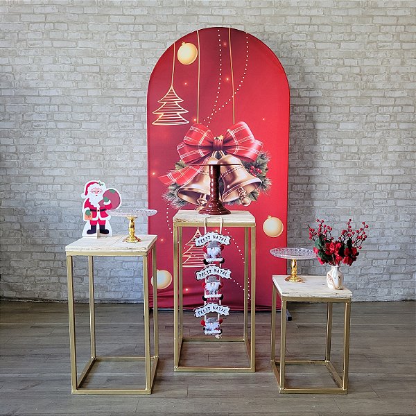 Alugue Tema Para Festa Decoração Natal Tecido ( Modelo 21 )