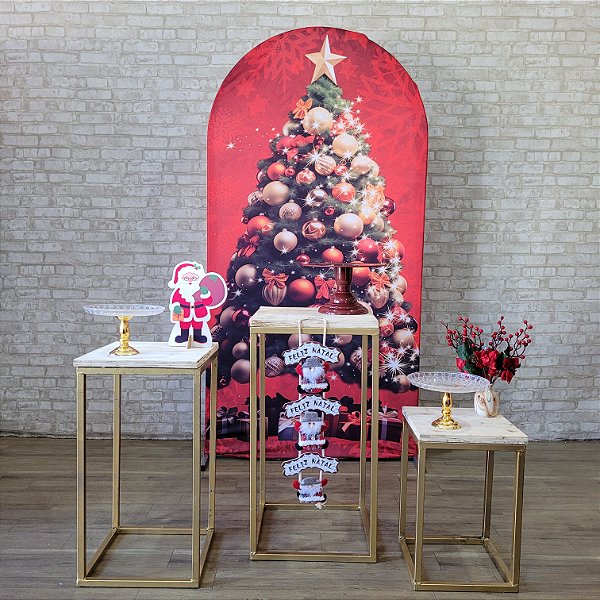 Alugue Tema Para Festa Decoração Natal Tecido ( Modelo 23 )