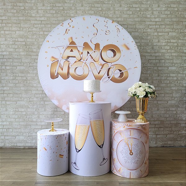 Alugue Tema Para Festa Decoração Ano Novo Tecido ( Modelo 4 )