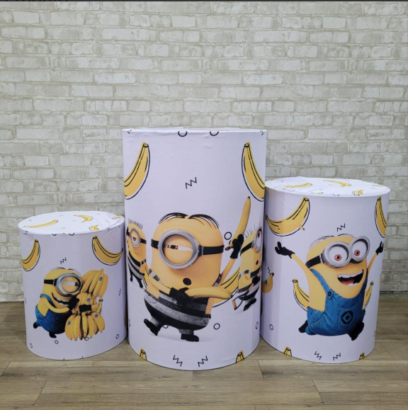 Alugue Trio de Cilindros e as Capas do Tema - Minions