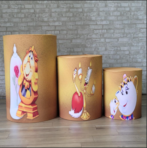 Alugue Trio de Cilindros e as Capas do Tema - Bela e a Fera