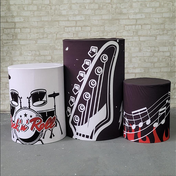 Alugue Trio de Cilindros e as Capas do Tema - Rock Roll