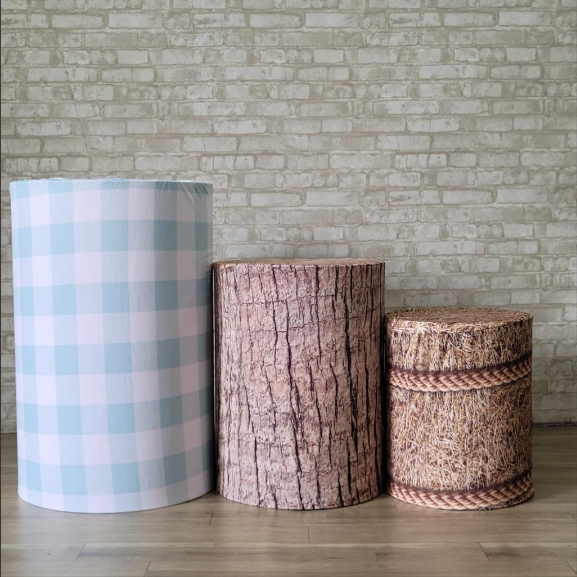 Alugue Trio de Cilindros e as Capas do Tema - Fazendinha Azul