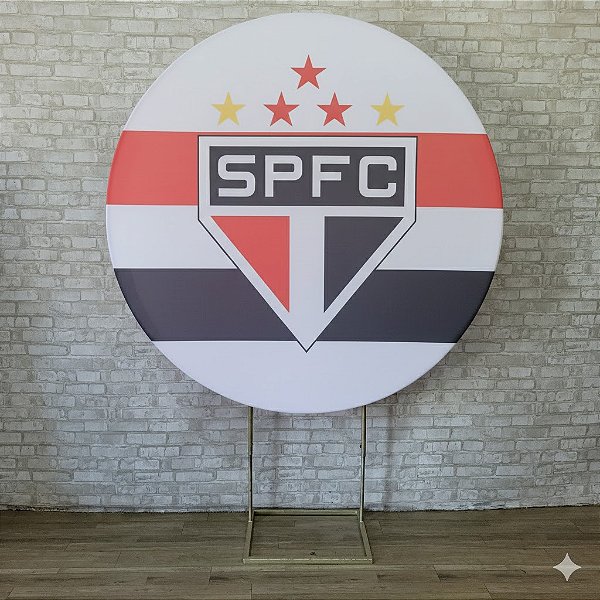 Alugue Estrutura Painel Redondo e a Capa de Tecido do Tema - São Paulo