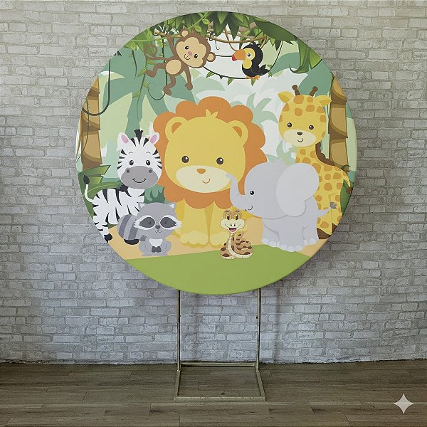 Alugue Estrutura Painel Redondo e a Capa de Tecido do Tema - Safari