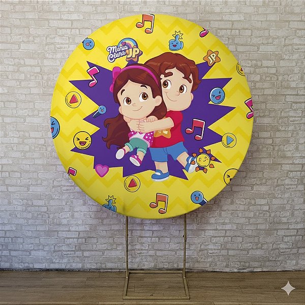 Alugue Estrutura Painel Redondo e a Capa de Tecido do Tema - Maria Clara e JP