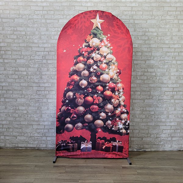 Alugue Estrutura Painel Romano e a Capa de Tecido do Tema - Natal