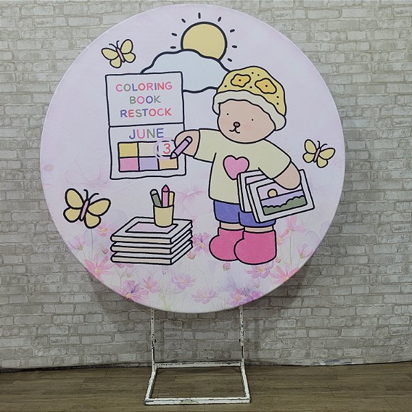 Alugue Estrutura Painel Redondo e a Capa de Tecido do Tema - Bobbie Goods