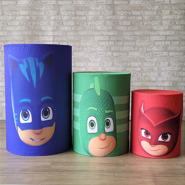 Alugue Trio de Cilindros e as Capas do Tema - PJ Masks