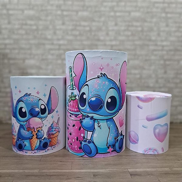 Alugue Trio de Cilindros e as Capas do Tema - Stitch