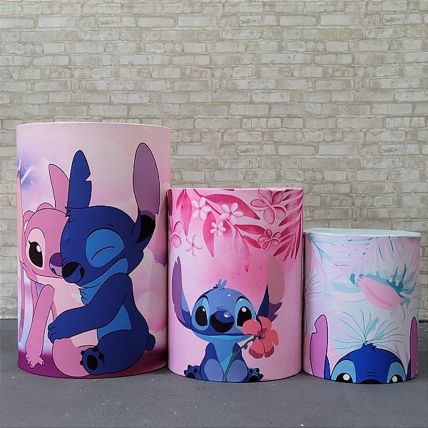 Alugue Trio de Cilindros e as Capas do Tema - Stitch