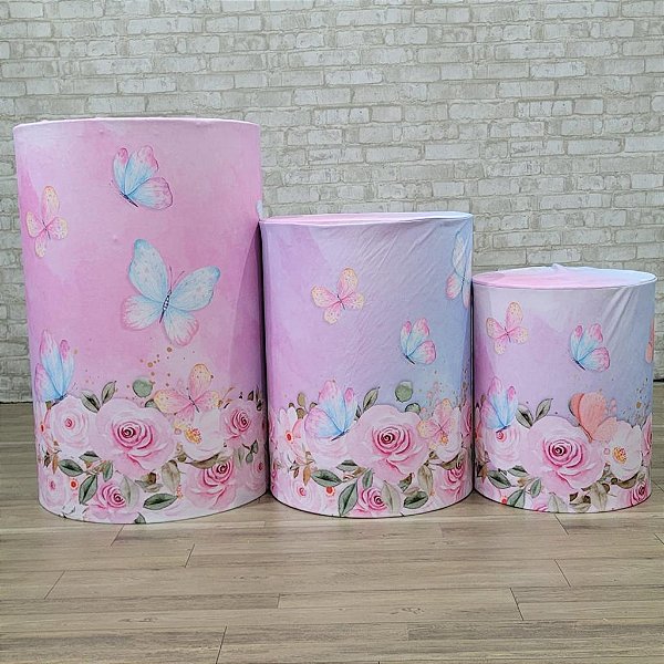 Alugue Trio de Cilindros e as Capas do Tema - Jardim das Borboletas