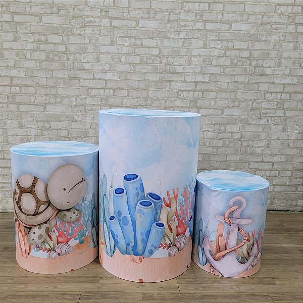 Alugue Trio de Cilindros e as Capas do Tema - Fundo do Mar