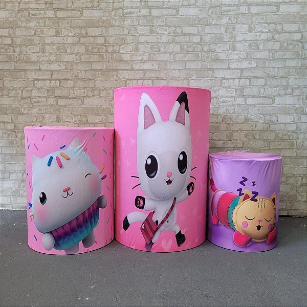 Alugue Trio de Cilindros e as Capas do Tema - Casa Mágica da Gabby