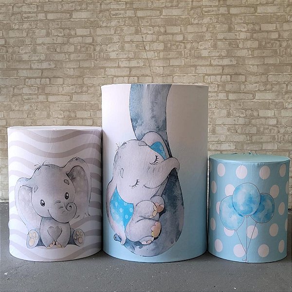 Alugue Trio de Cilindros e as Capas do Tema - Elefantinho Azul